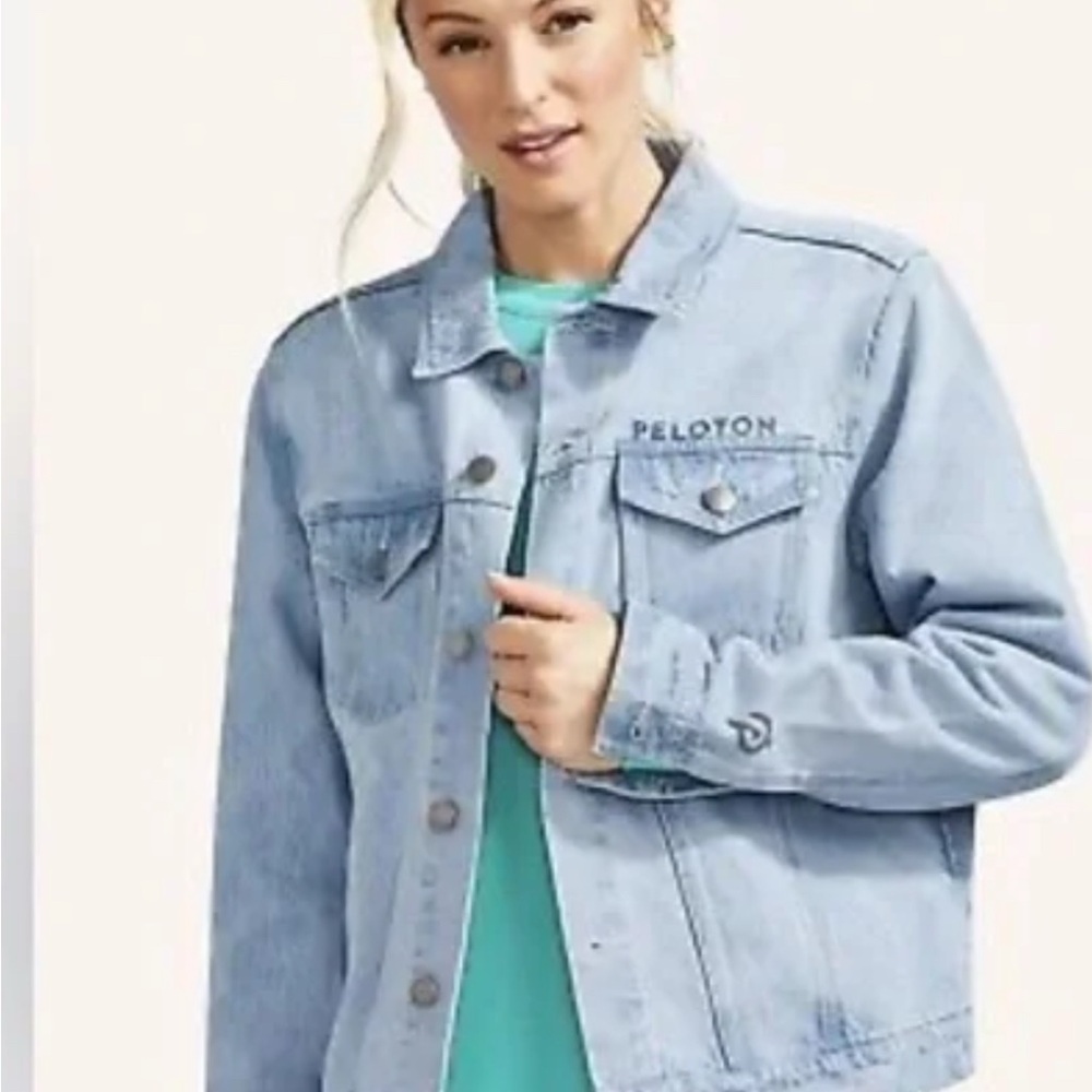 Peloton Women's Sky Blue Jean Jacket size M